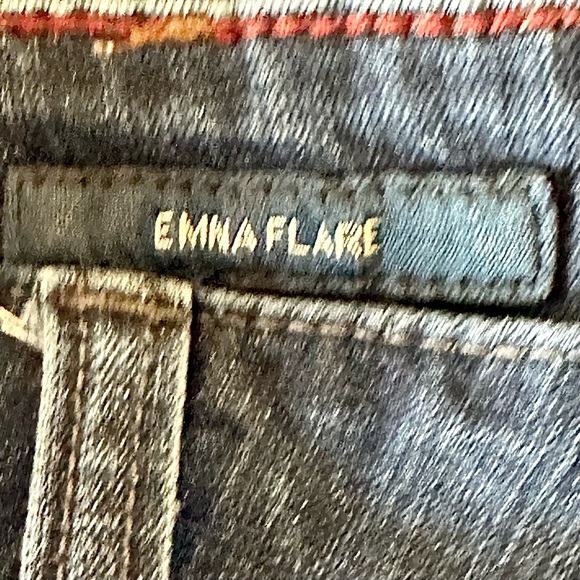 Lucky Brand Emma Flare High Rise Raw Edge Cropped Denim Jeans - Picture 2 of 6